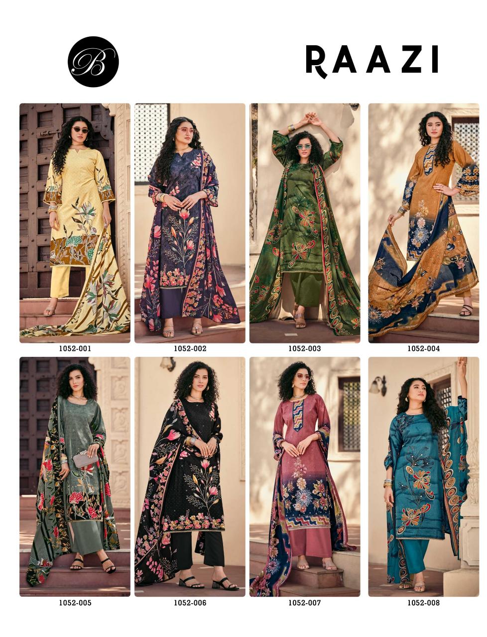Belliza Raazi catalog wholesale dress materials in mysore