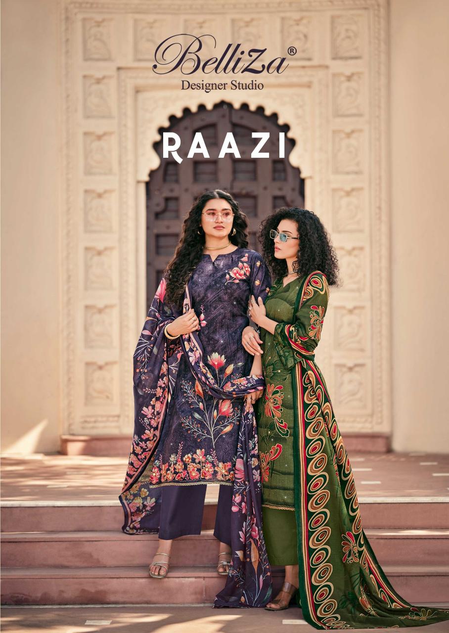 Belliza Raazi catalog wholesale dress materials in mysore