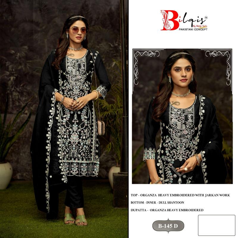 Bilqis B 145 catalog Organza pakistani wedding suits uk