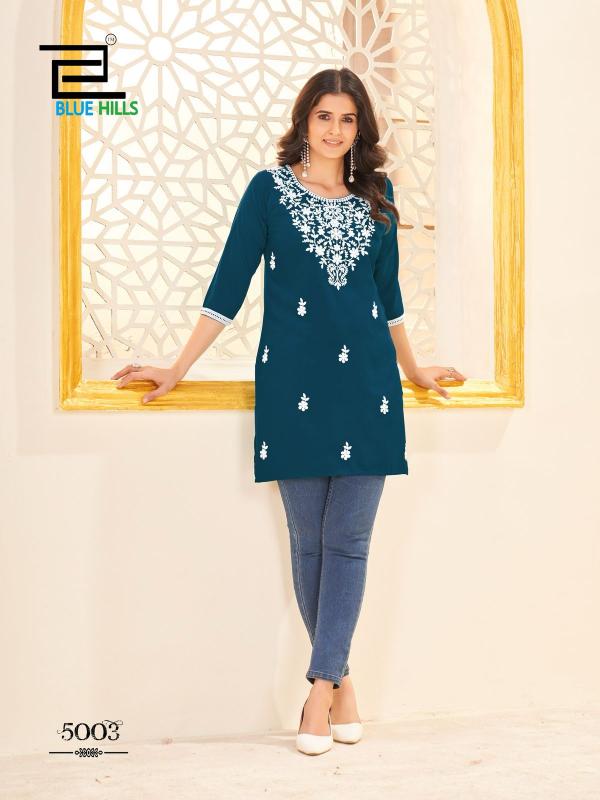 Blue Hills Amelia vol 5 catalog buy white short kurtis online india