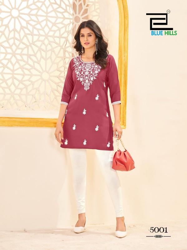 Blue Hills Amelia vol 5 catalog buy white short kurtis online india