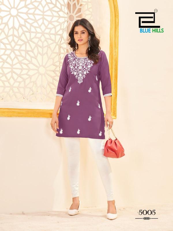 Blue Hills Amelia vol 5 catalog buy white short kurtis online india