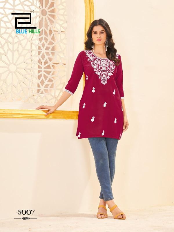 Blue Hills Amelia vol 5 catalog buy white short kurtis online india