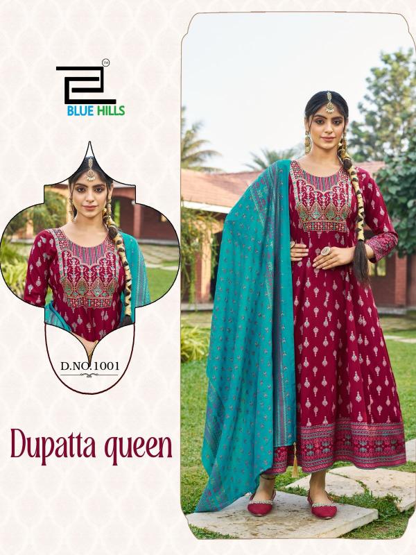Blue Hills Dupatta Queen Catalog wedding wear kurtis online india