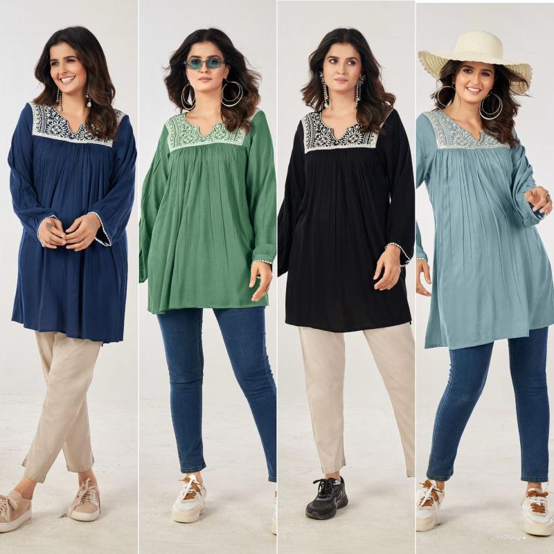 Blue Hills Tunic Nx Catalog short kurti famous wholesale in india
