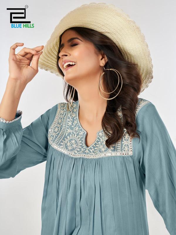 Blue Hills Tunic Nx Catalog short kurti famous wholesale in india