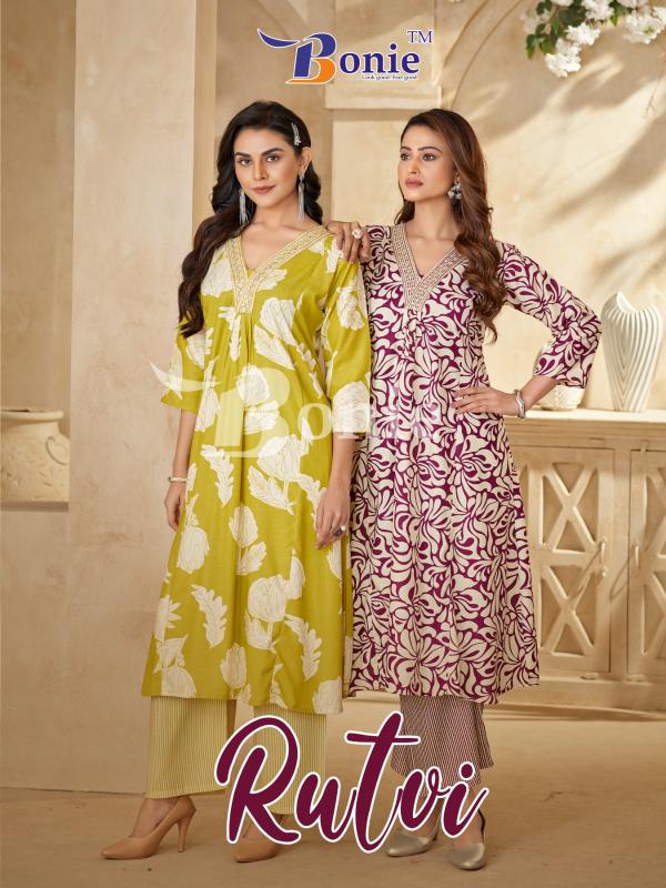 Bonie Rutvi Vol 1 catalog palazzo pants with kurti online india