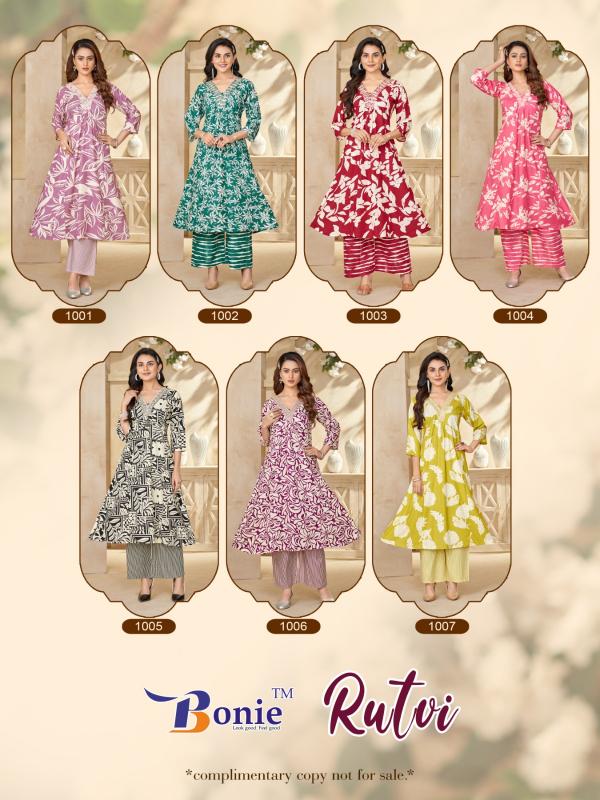 Bonie Rutvi Vol 1 catalog palazzo pants with kurti online india
