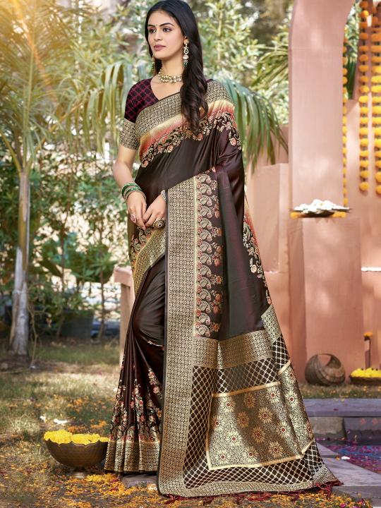 Bunawat Kangana Satan catalog buy silk fabric online for sarees india
