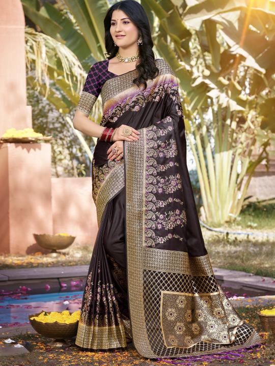 Bunawat Kangana Satan catalog buy silk fabric online for sarees india