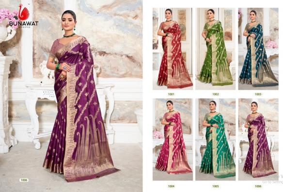 Bunawat Vibha vol 4 catalog organza saree price in india