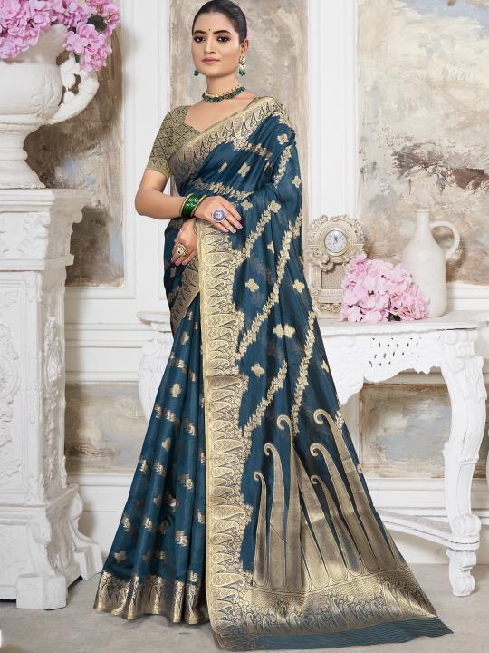 Bunawat Vibha vol 4 catalog organza saree price in india