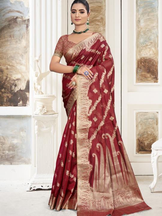 Bunawat Vibha vol 4 catalog organza saree price in india