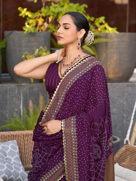 Dazira Bandhani catalog best saree online shopping sites in india
