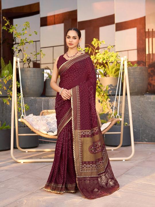 Dazira Bandhani catalog best saree online shopping sites in india