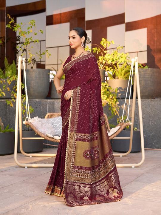 Dazira Bandhani catalog best saree online shopping sites in india