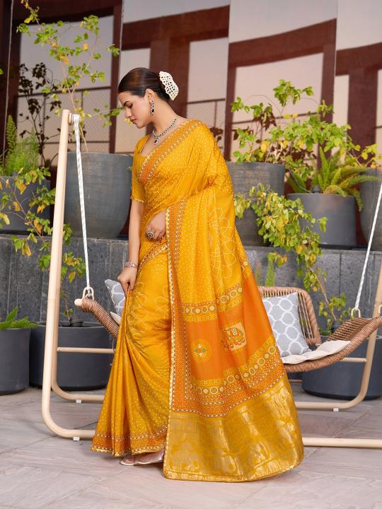 Dazira Bandhani catalog best saree online shopping sites in india