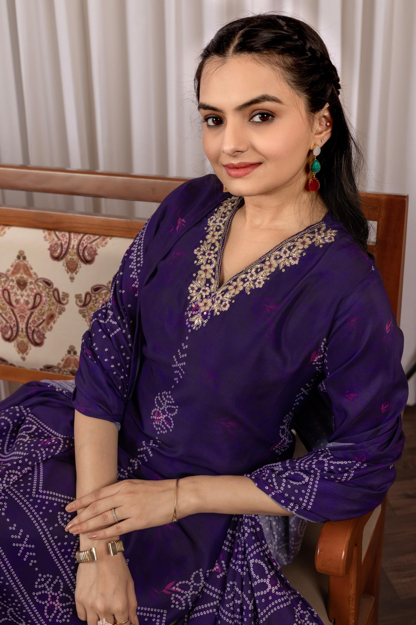 Felocity Bandhani printed catalog bandhani kurtis online india