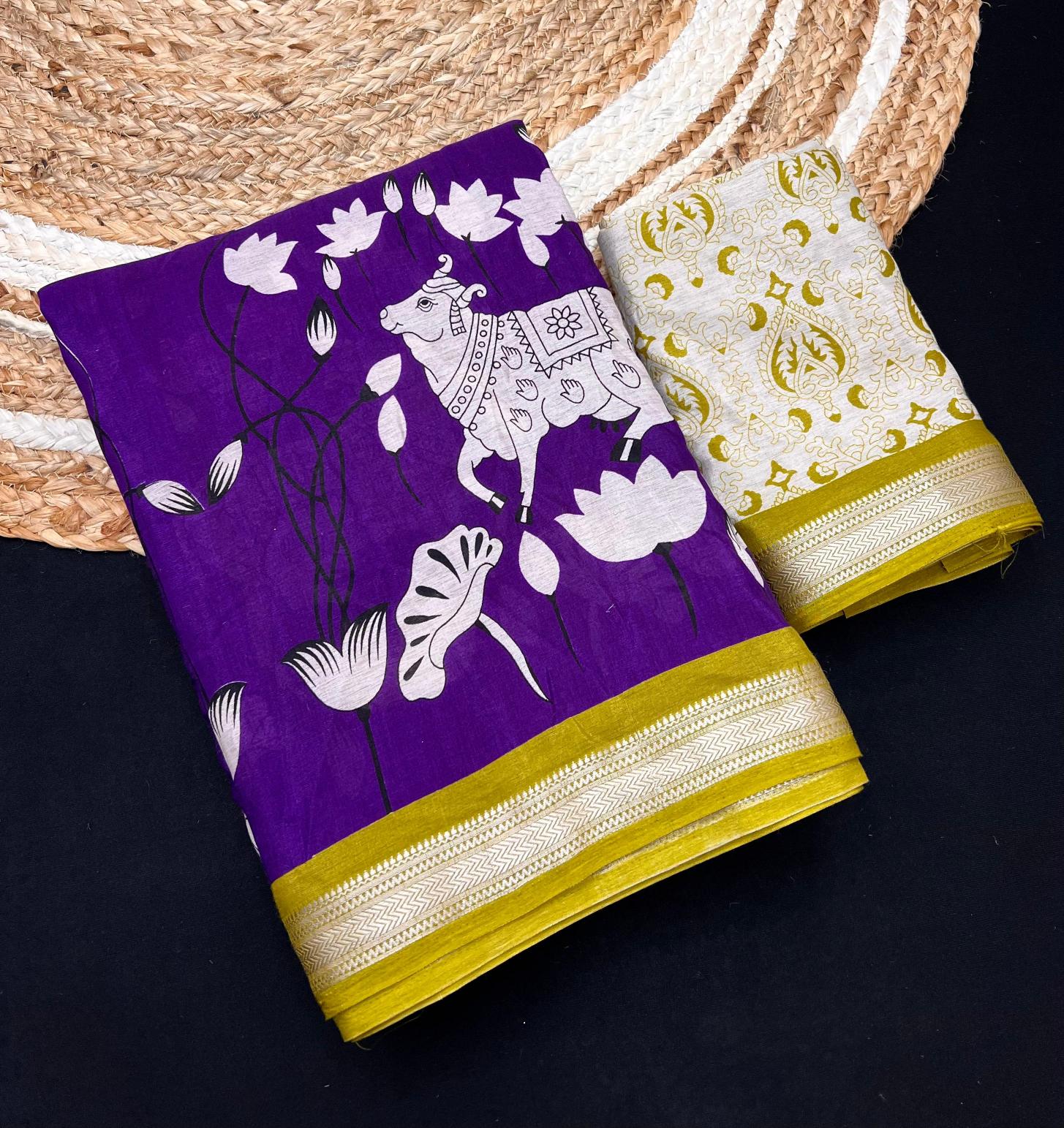 Dazira Cow Kalamkari Vol 1 catalog kalamkari cotton sarees online shopping india