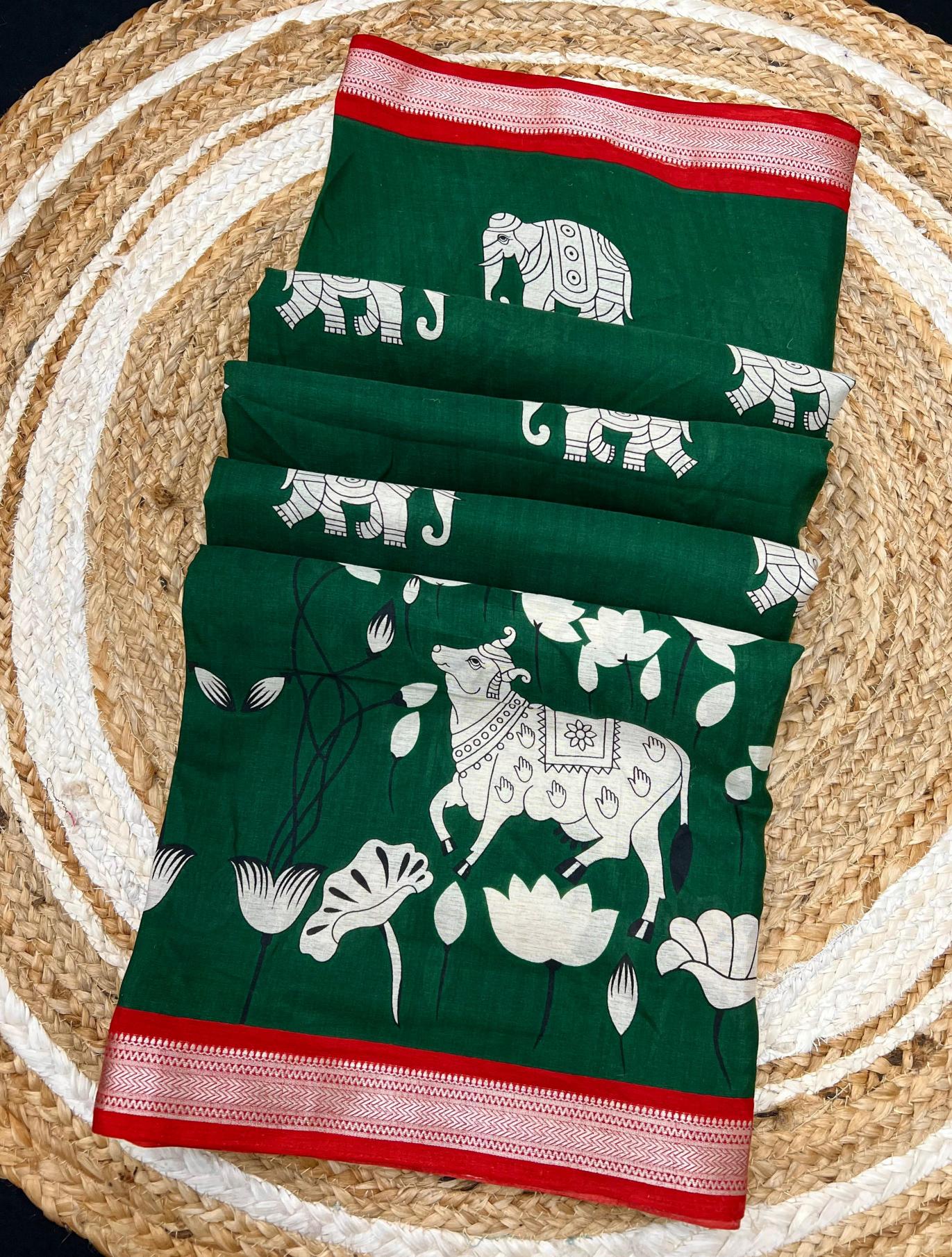 Dazira Cow Kalamkari Vol 1 catalog kalamkari cotton sarees online shopping india