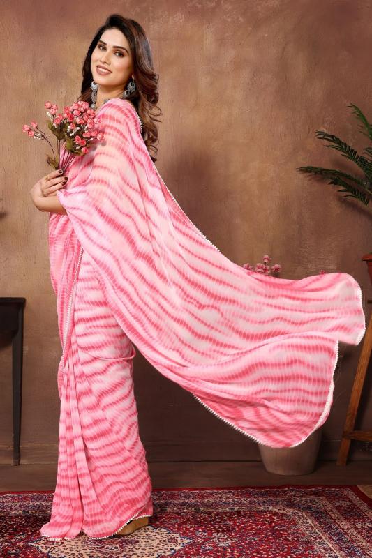 Dazira Georgette Saree With Lace Work catalog readymade saree online india