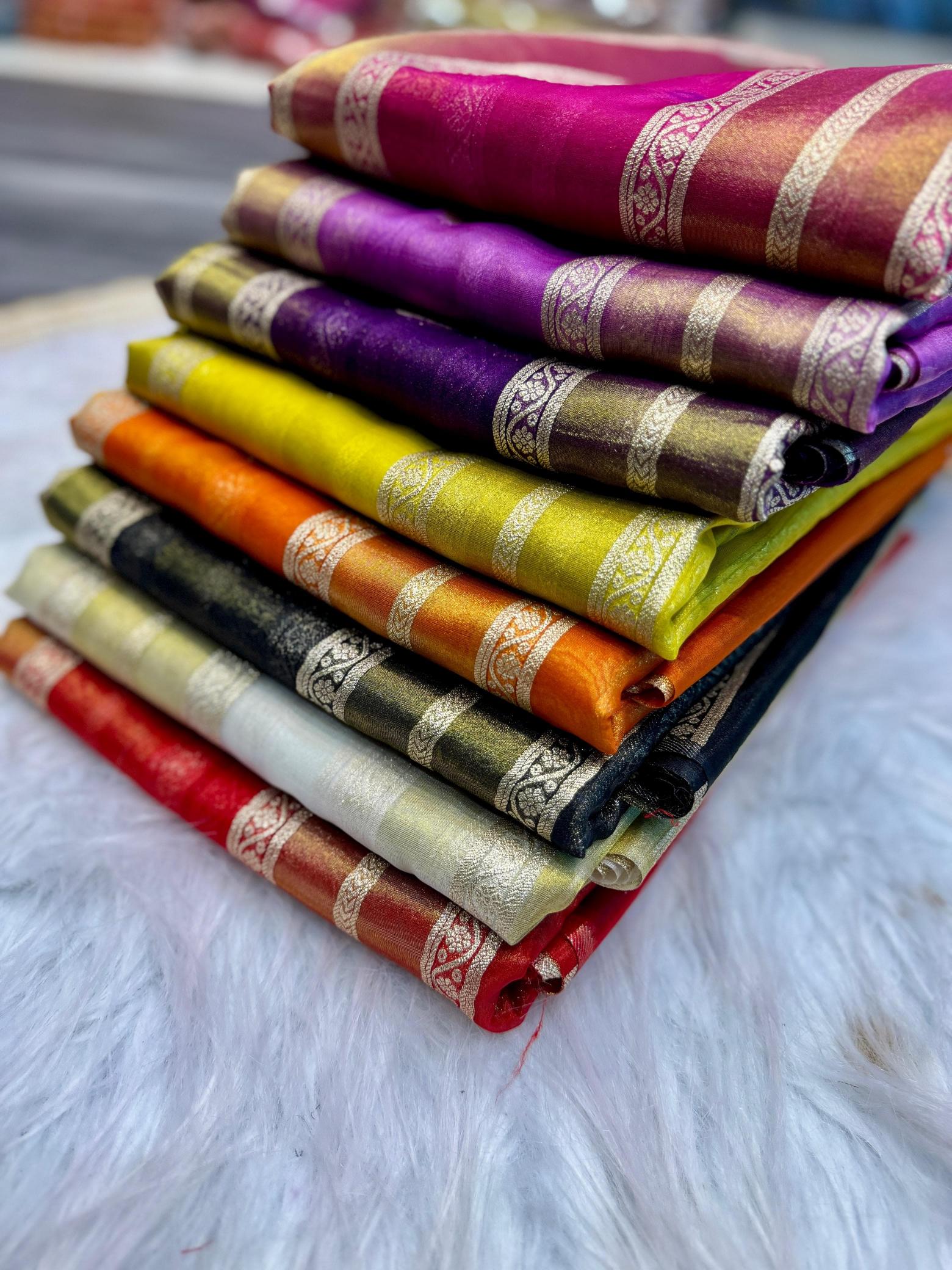Dazira Pure Banarasi Tissue Silk Catalog biggest saree manufacturer in india