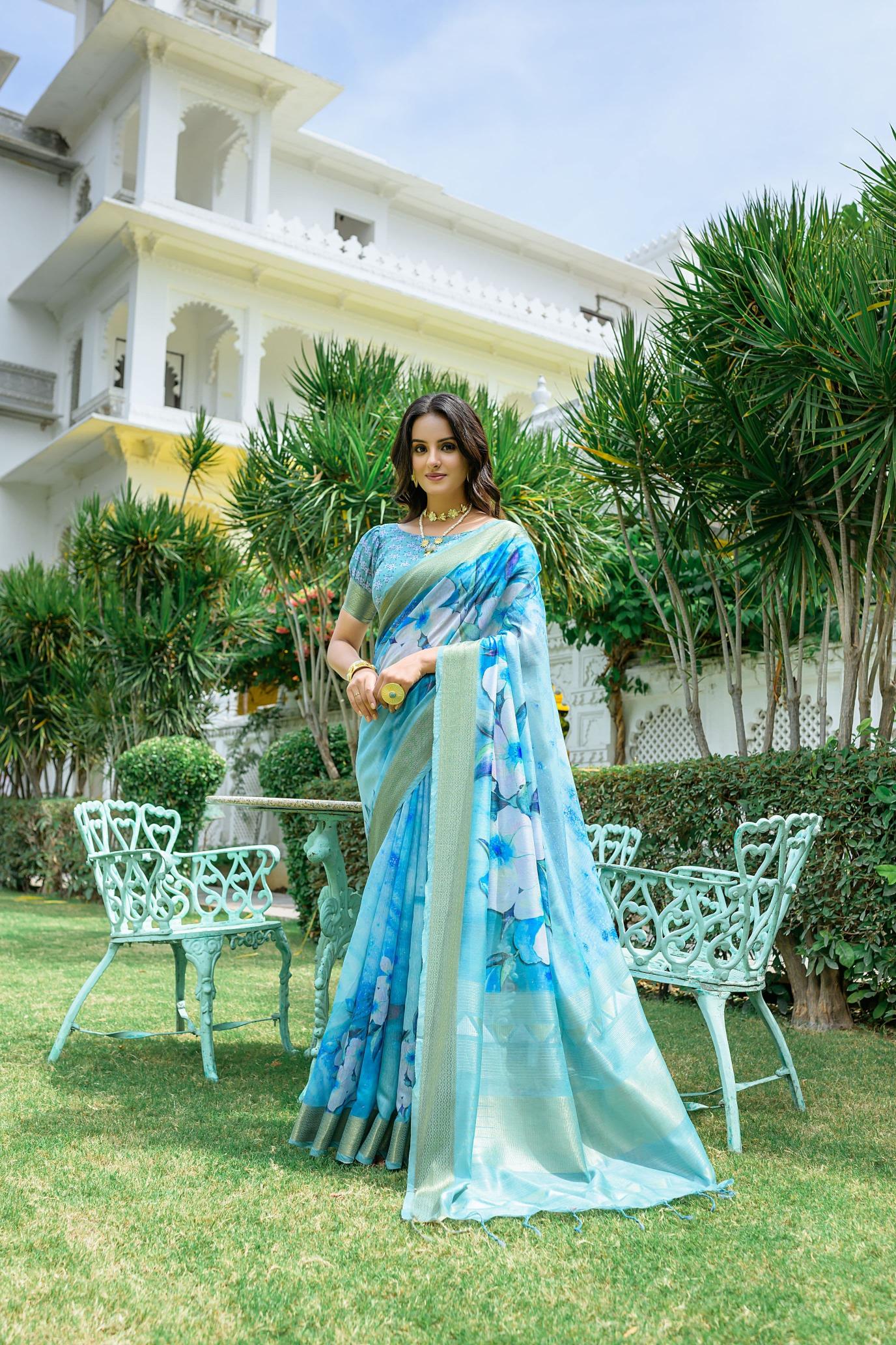 Dazira Soft Linen Cotton catalog india culture saree