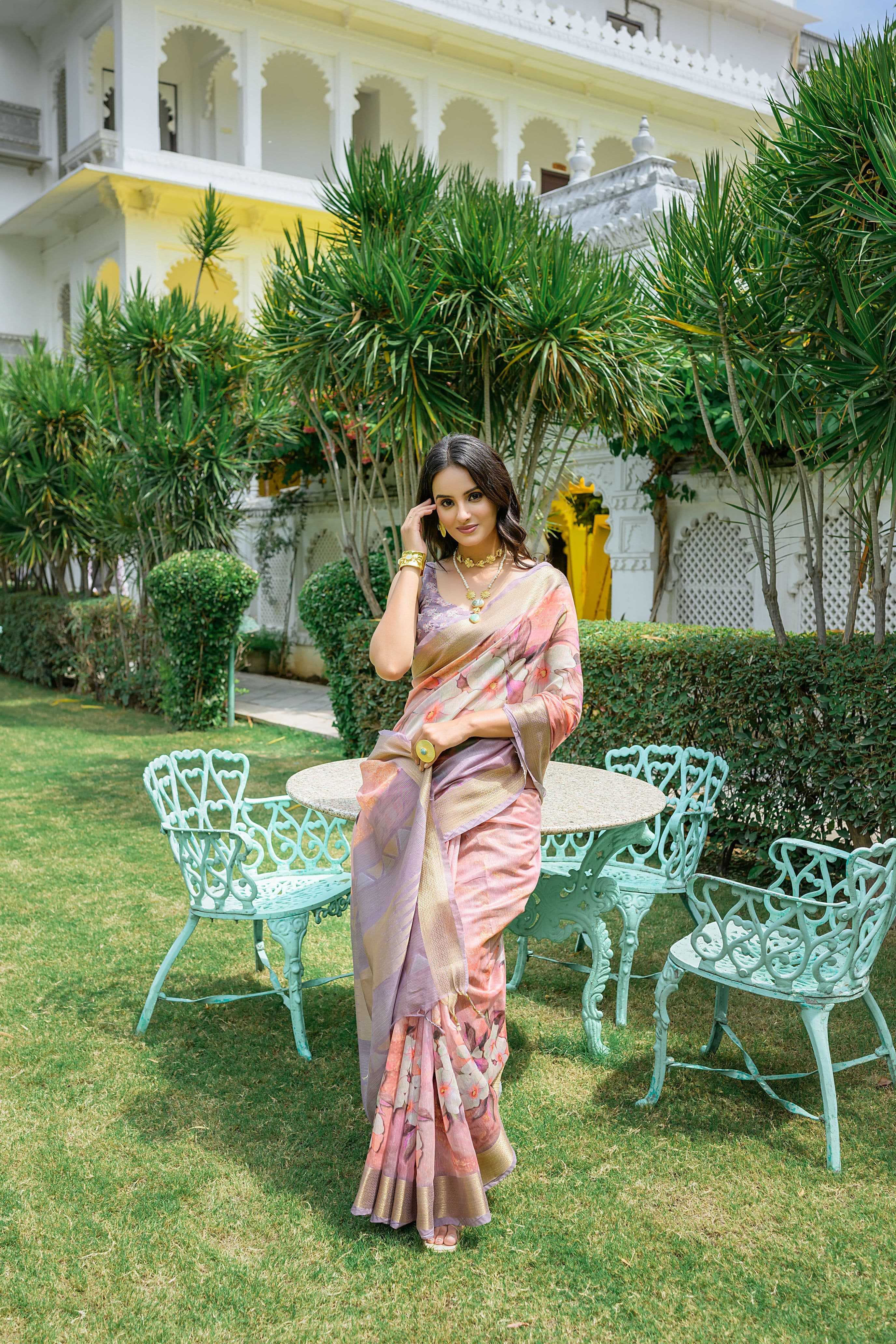 Dazira Soft Linen Cotton catalog india culture saree