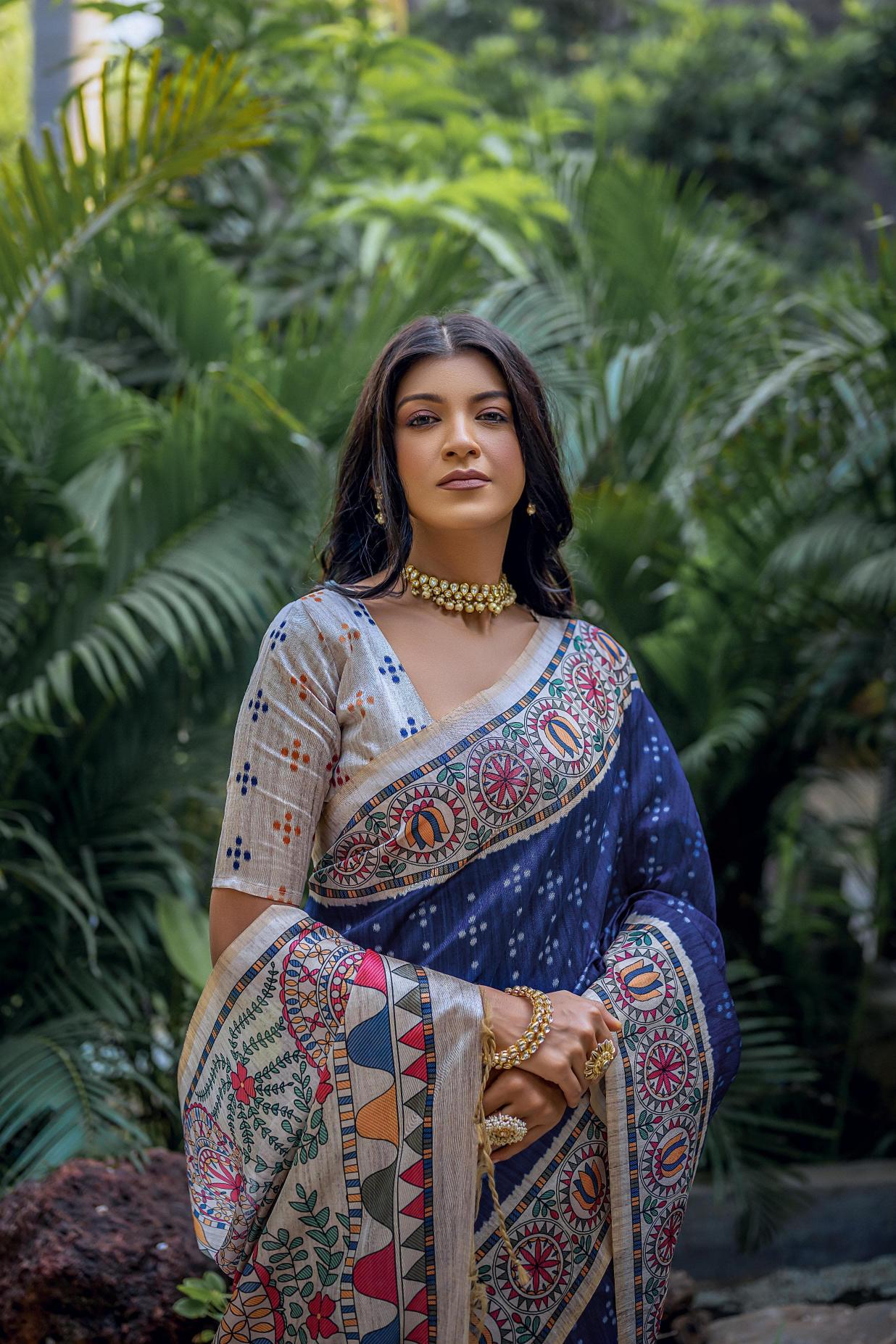 Dazira Soft Tussar Silk Catalog latest party wear sarees online shopping india