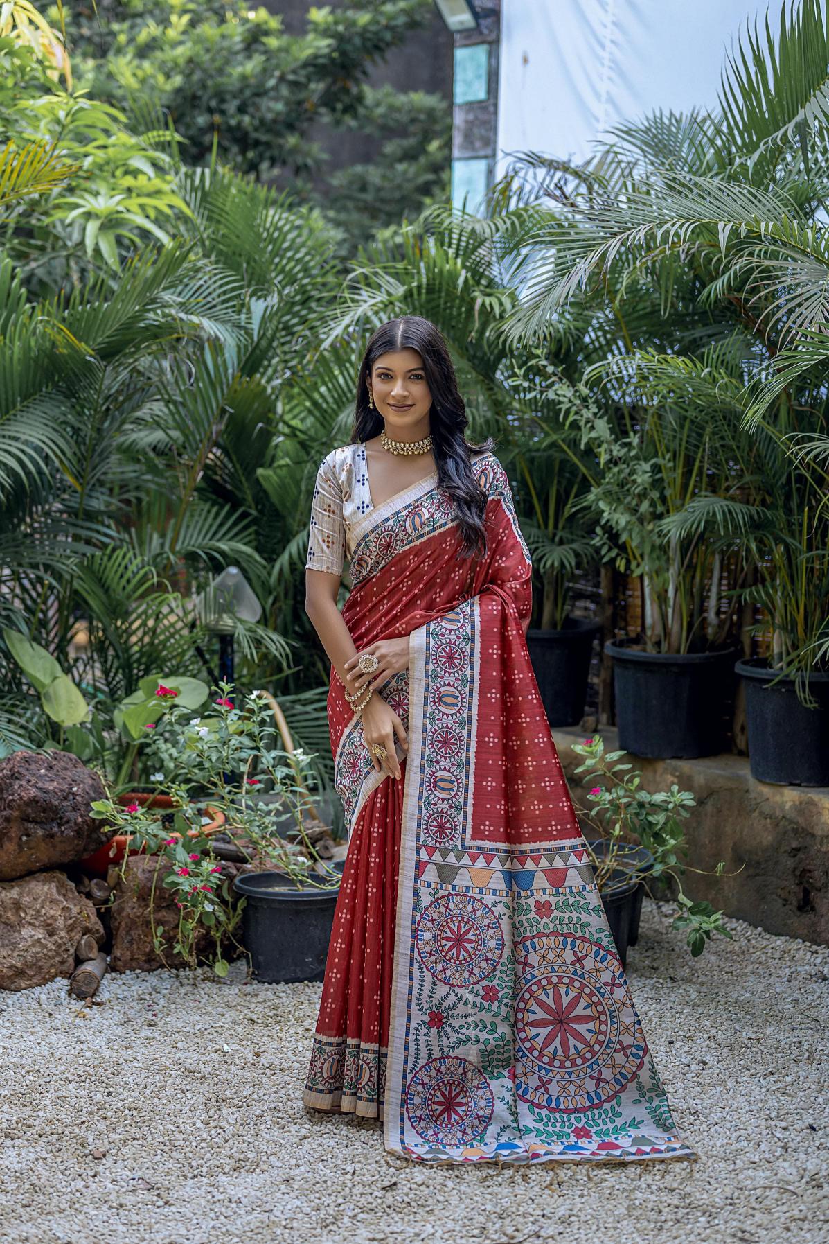 Dazira Soft Tussar Silk Catalog latest party wear sarees online shopping india