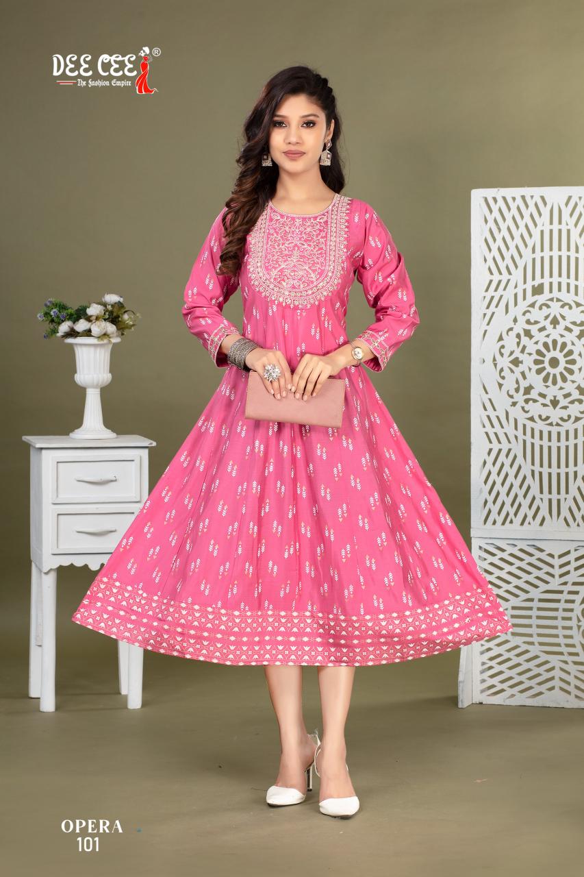 Deecee Opera catalog selfie kurtis manufacturer in india