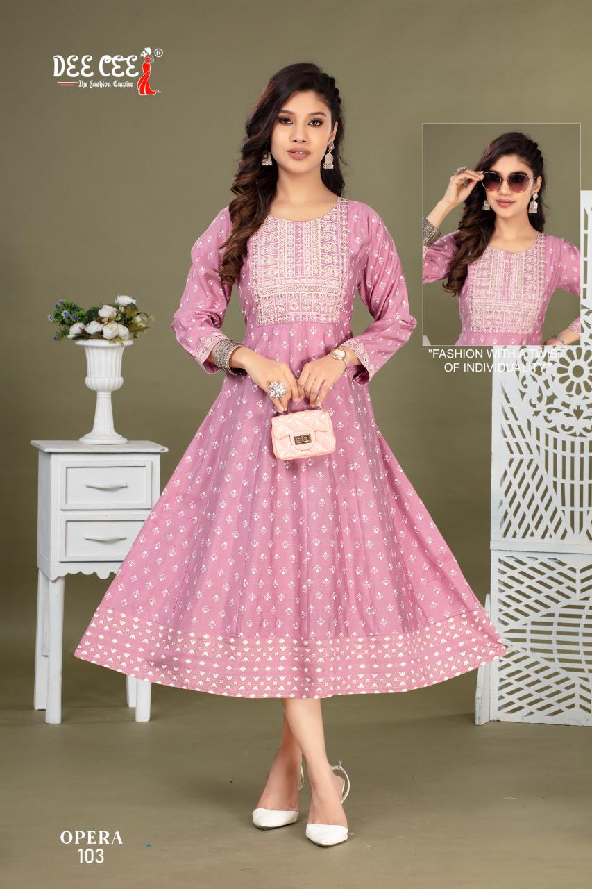 Deecee Opera catalog selfie kurtis manufacturer in india