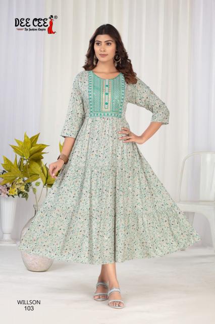 Deecee Willson catalog maxi kurtis online india