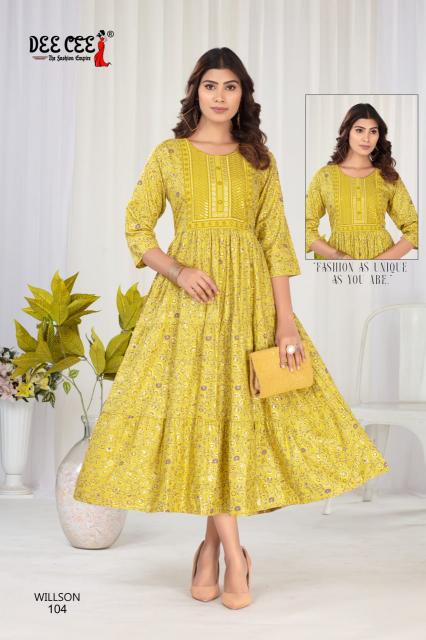 Deecee Willson catalog maxi kurtis online india
