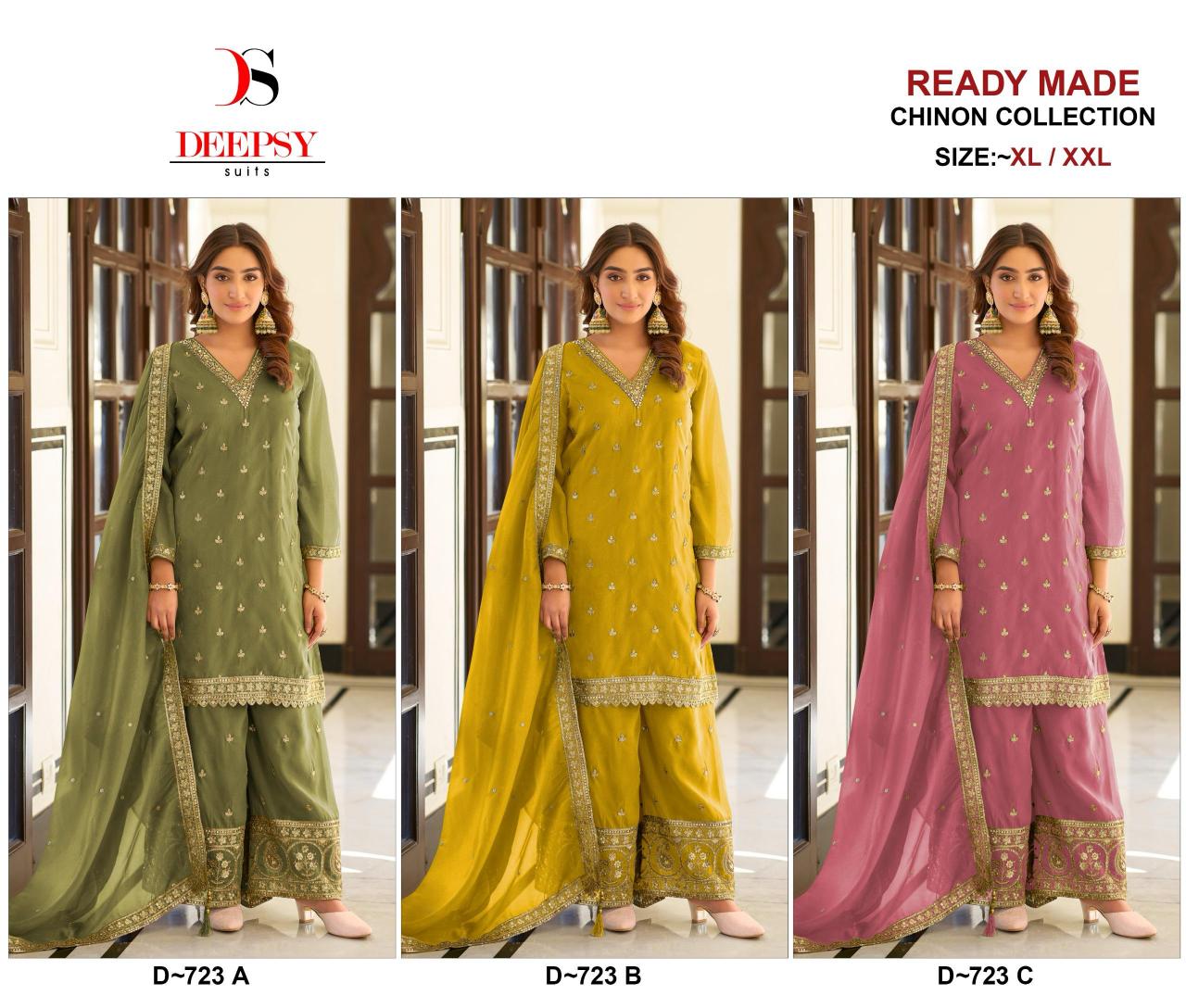 Deepsy 723 catalog Embroidered traditional pakistani salwar suit