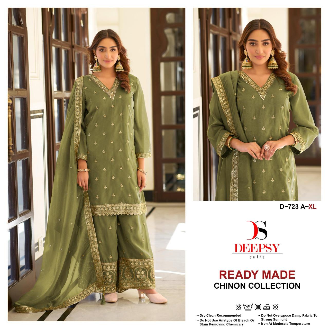 Deepsy 723 catalog Embroidered traditional pakistani salwar suit