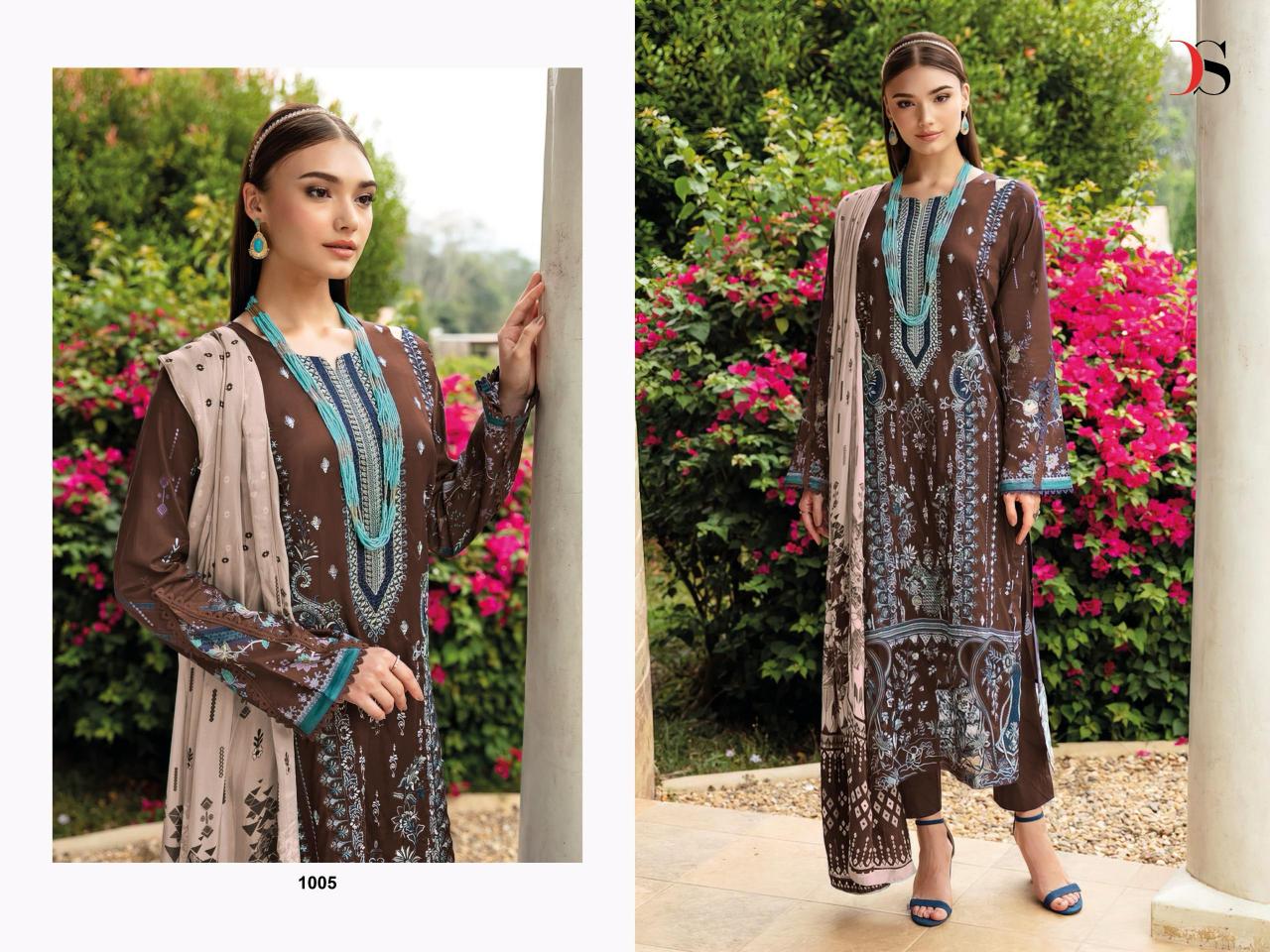 Deepsy Cheveron 14 Catalog Cotton Dupatta pakistani party wear suits for ladies