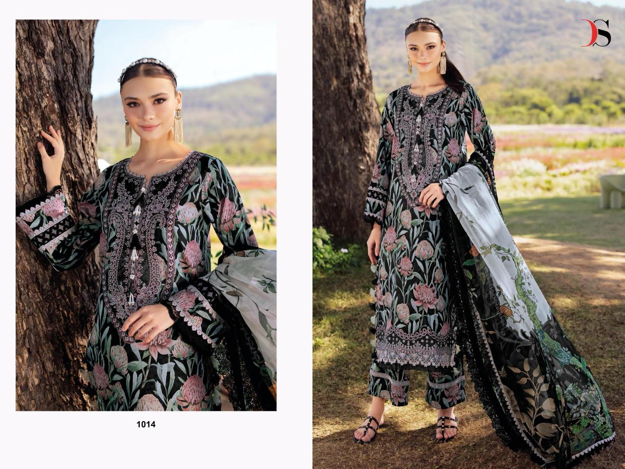 Deepsy Jade Flora 25 Vol 2 catalog Chiffon Dupatta original pakistani suit online