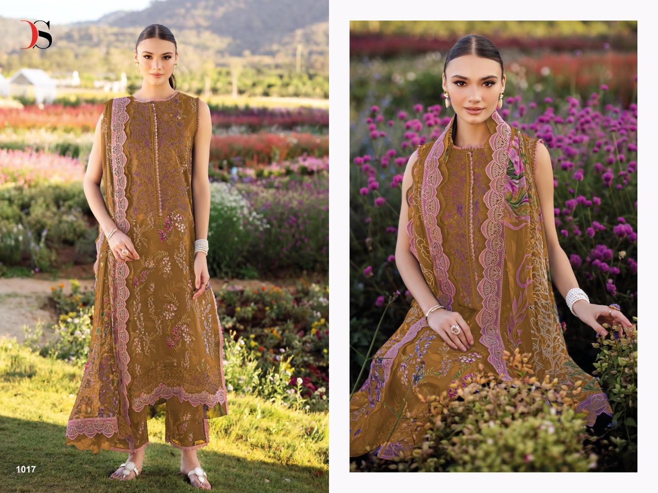 Deepsy Jade Flora 25 Vol 2 catalog Chiffon Dupatta original pakistani suit online