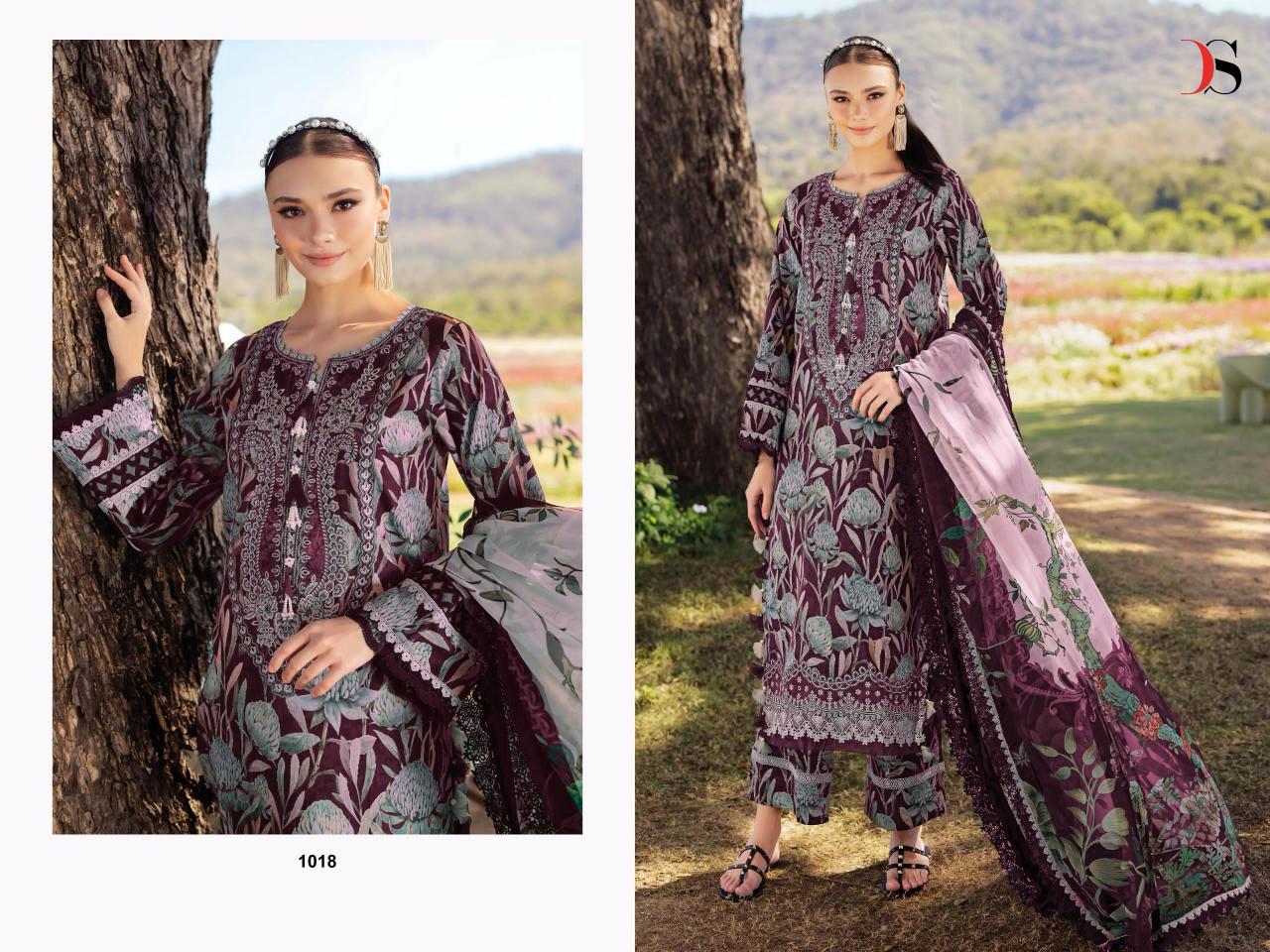 Deepsy Jade Flora 25 Vol 2 catalog Chiffon Dupatta original pakistani suit online