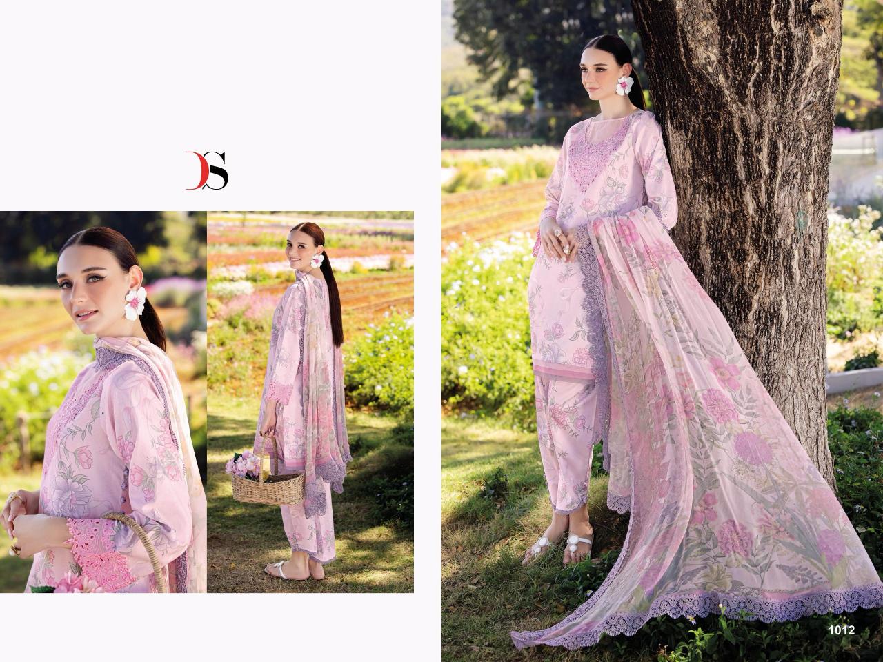Deepsy Jade Flora 25 Vol 2 catalog Cotton Dupatta online shopping pakistani designer suits