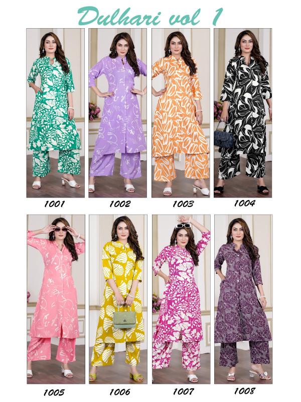 Dulhari vol 1 catalog modest co ord set for women