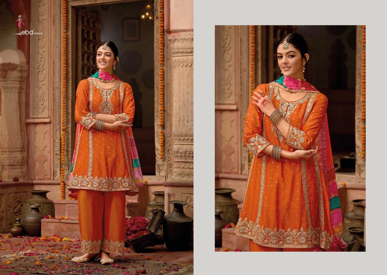 Eba Gajari catalog Chinon stitched salwar suits wholesale market in delhi