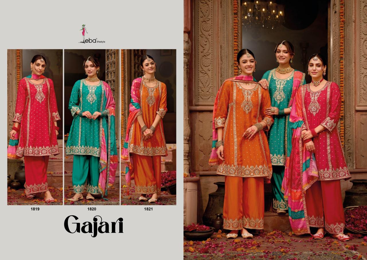Eba Gajari catalog Chinon stitched salwar suits wholesale market in delhi
