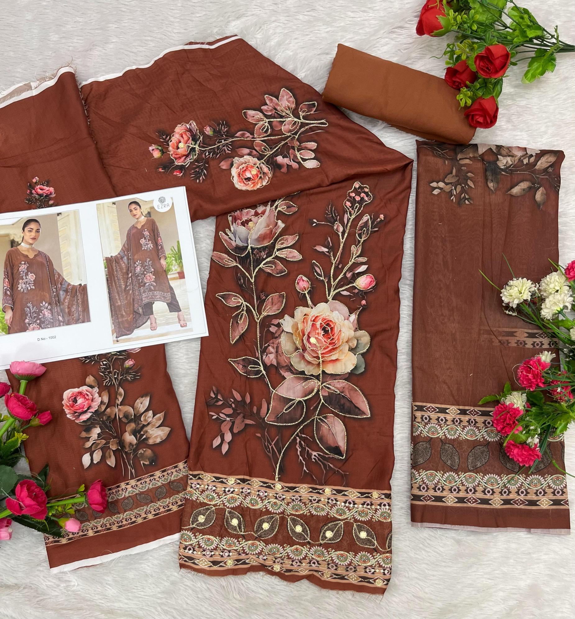 Ezra Nusrat catalog wholesale dress materials online chennai