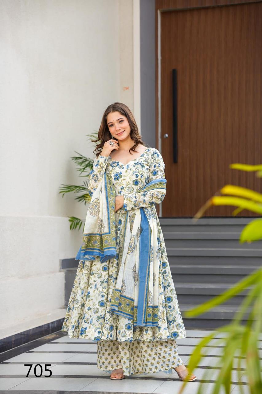 Felocity Clora Vol 7 catalog Maslin Digital anarkali kurtis online india