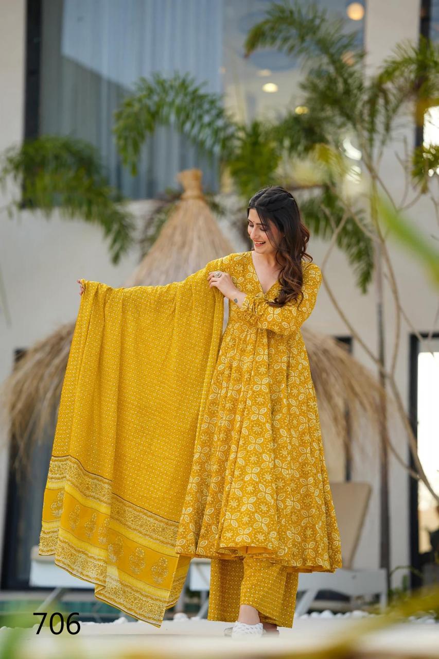 Felocity Clora Vol 7 catalog Maslin Digital anarkali kurtis online india