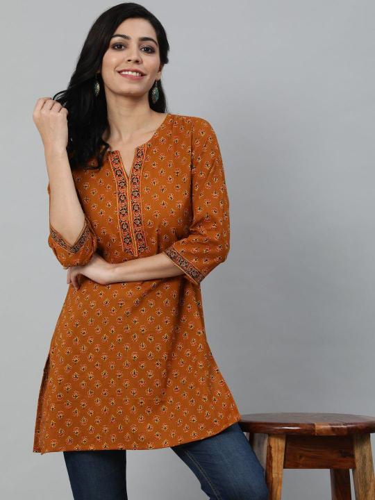 Felocity cotton printed catalog office kurtis on jeans online india
