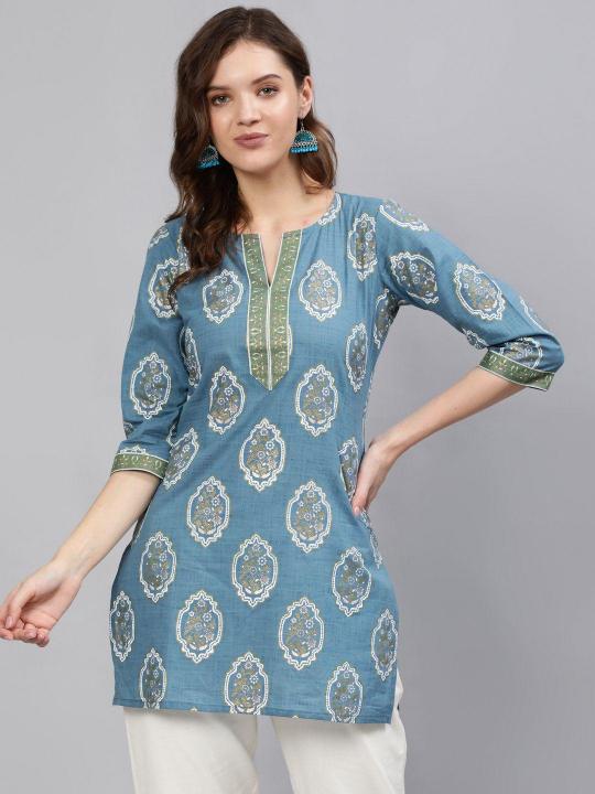 Felocity cotton printed catalog office kurtis on jeans online india
