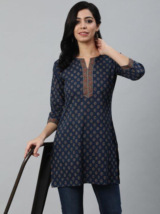 Felocity cotton printed catalog office kurtis on jeans online india